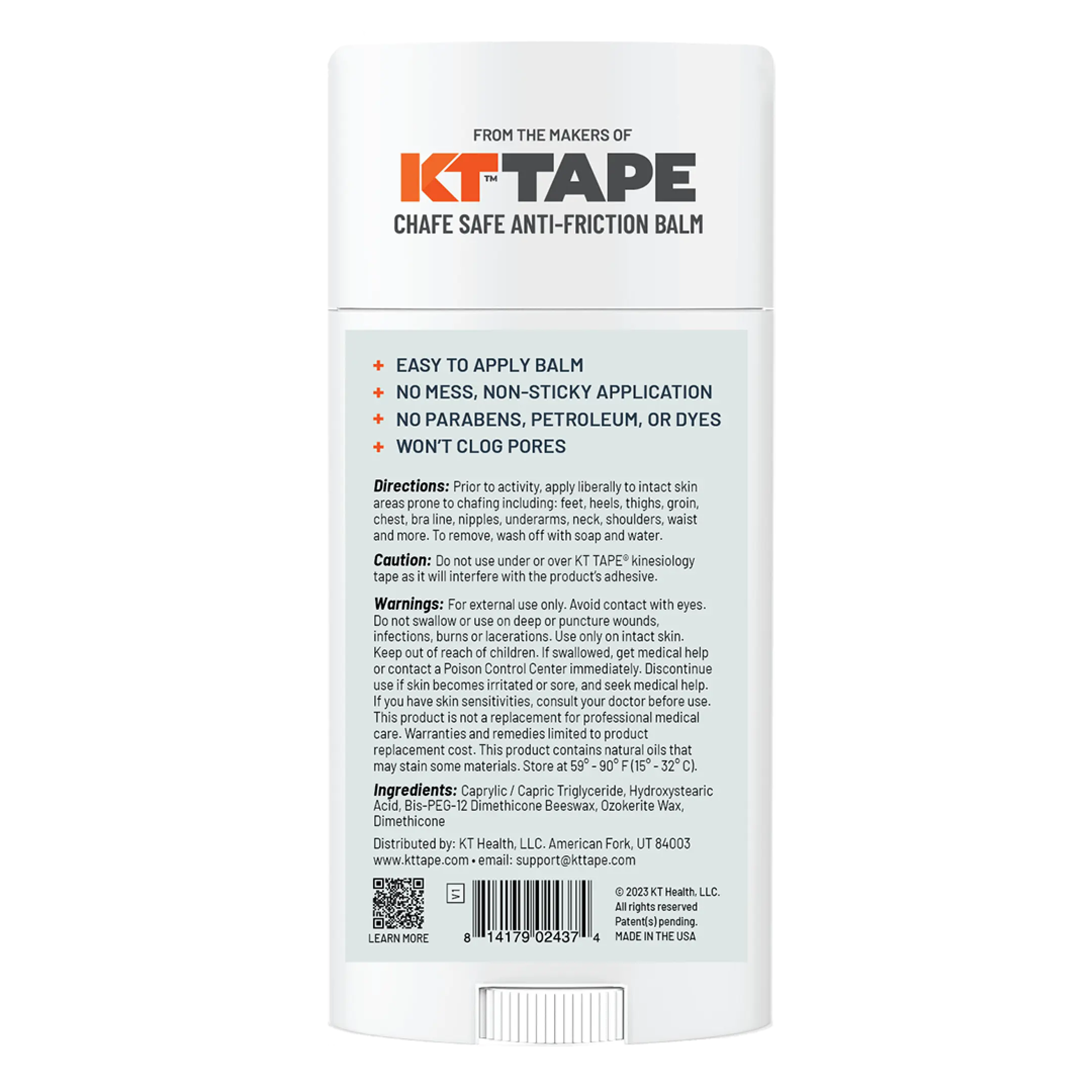 KT Health Chafe Safe™ Anti-Friction Balm - Mini Pocket Size - Image 6